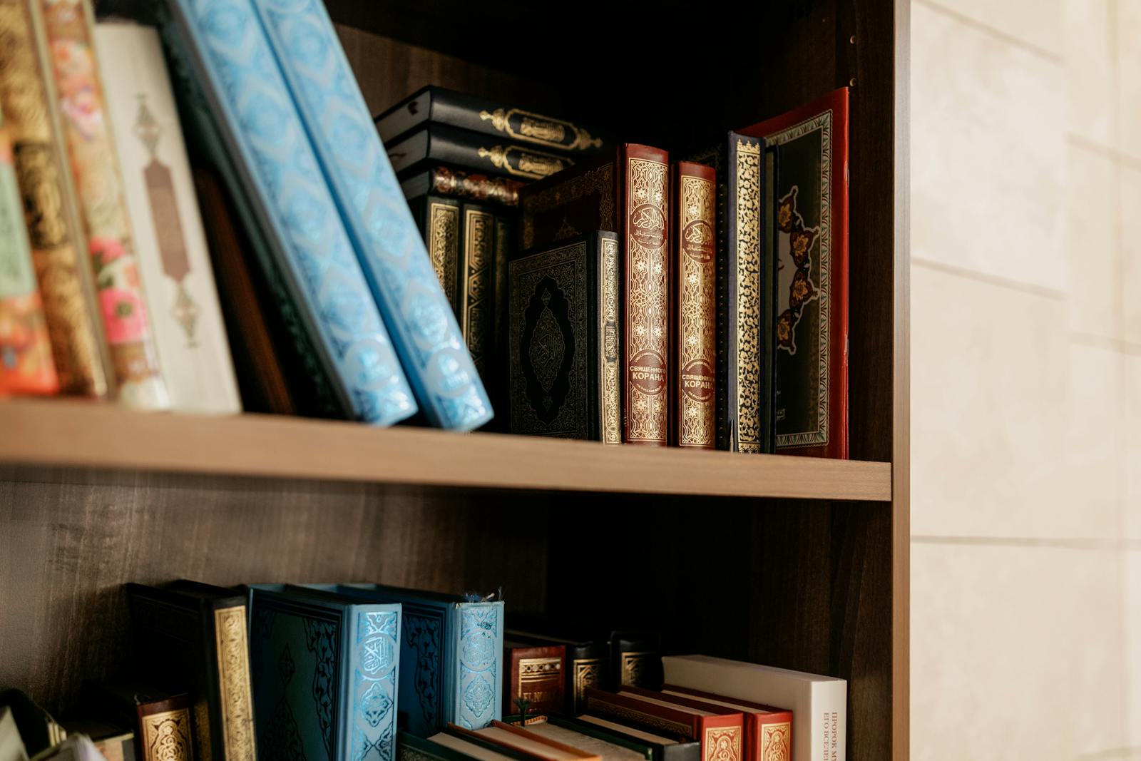 Books on Brown Wooden Shelves